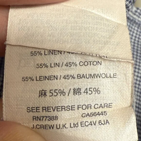 EUC Men's J. CREW "Baird McNutt"‎ Irish Linen Slim Button Down | Size L - Picture 10 of 10